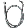 Flexible Oil Line Hose Braided 1/4" M 90 x 1/4" F Nut - 900mm Long