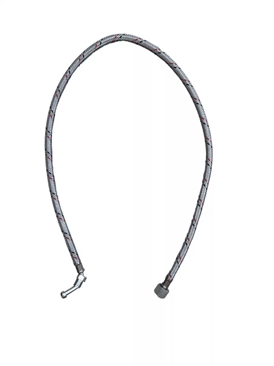 Flexible Oil Line Hose Braided 1/4" M 90 x 3/8" F Nut - 900mm Long - Image 3