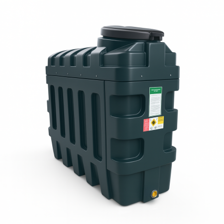 1000 Litre Super Slimline Bunded Oil Tank with Fitting Kit