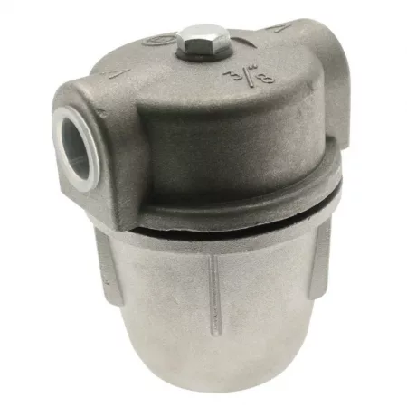 Oil Filter Bowl - 3/8" Aluminium Oil Line Filter Bowl for Oil Tanks and Oil Central Heating Systems. Filtered to 40 Micron.