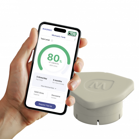 Magnus HAWKi Smart Oil Tank Monitor Radar Gauge with Fitting Kit for Plastic Oil Tank