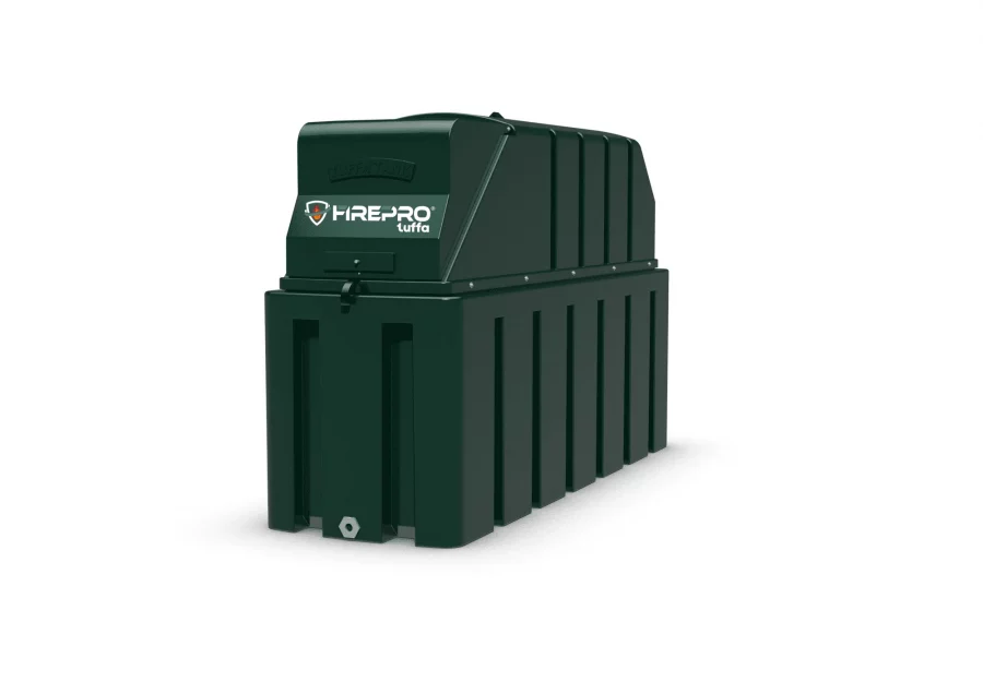 Tuffa 1150 Litre Plastic Bunded Fire Protected FirePro Oil Tank - 1350SLBFP