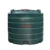 Atlantis 2500 Litre Vertical Bunded Plastic Oil Tank with Bottom Outlet Fitting Kit