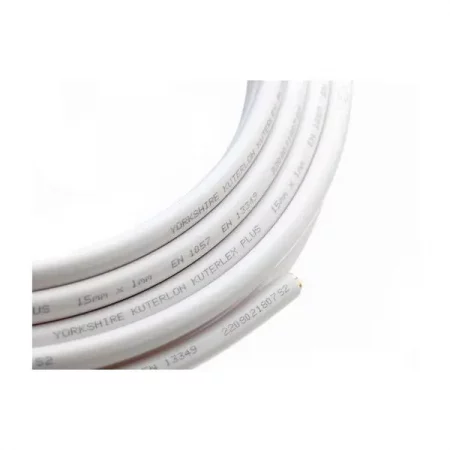 PVC Coated Oil Line 15mm Copper Pipe Work 25 Metre Coil - 15mm x 25m