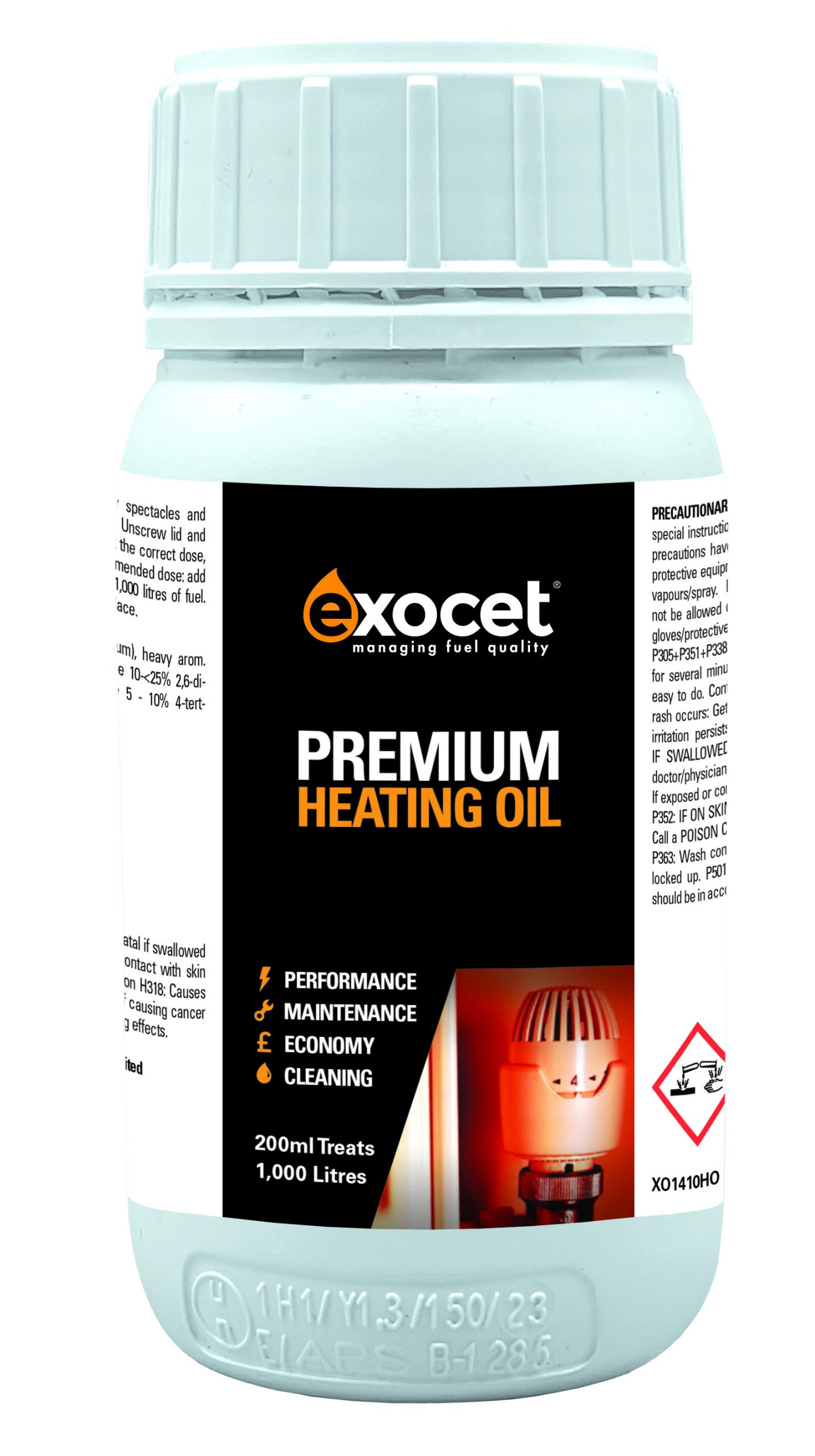 Exocet Premium Heating Fuel Additive 200ml | Heating Oil Treatment for Performance, Cleaning & Economy