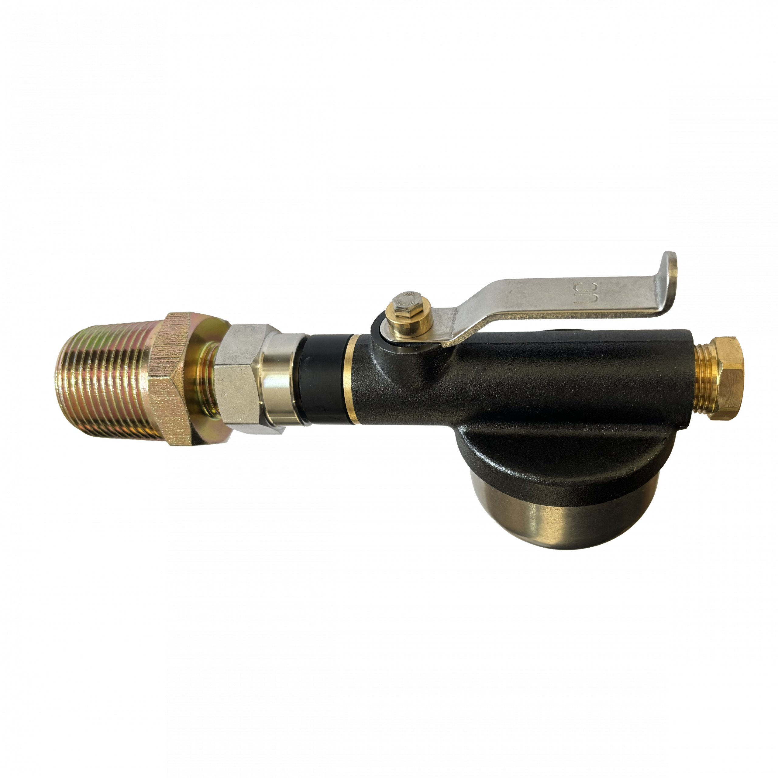 Black Premium Heating Oil Tank Filter with Isolation Valve - Kerosene Oil Filter, Heating Oil Filter, Heating Oil Tank Filter Valve - Image 3