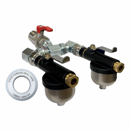 Ultra Compact Dual Oil Tank Isolation Valve and Filter Kit | 2 Line OFV Kit