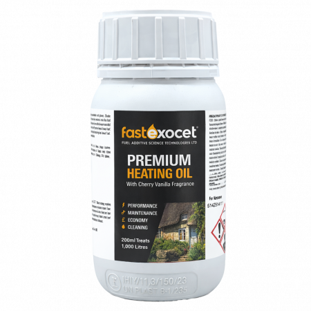 Exocet Premium Heating Oil Additive 200ml with Cherry Fragrance | Domestic Kerosene Fuel Treatment