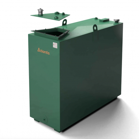 Atlantis 900 litre steel bunded tank lid off