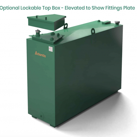 Atlantis 1050 litre oil tank lid off elevated