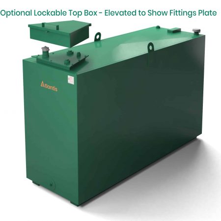 Atlantis steel bunded oil tank tank lid off elevated