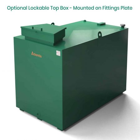 2050 litre steel bunded oil tank front view