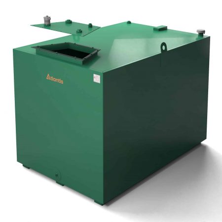2350 litre steel bunded oil tank front view