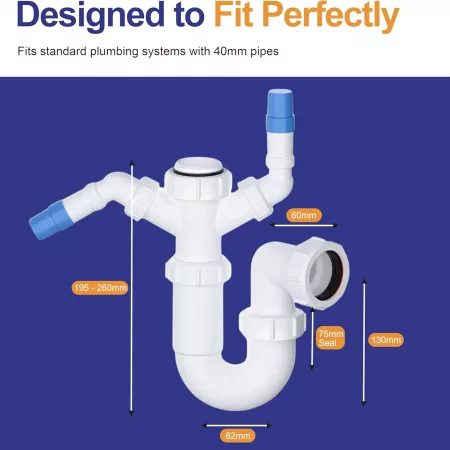 Swivel sink trap with twin appliance hose nozzles